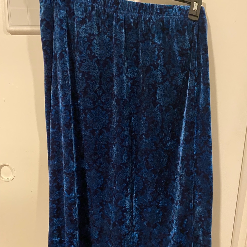 Elegant Blair Blue Velvet Skirt